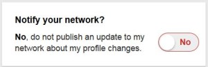 LinkedIn notify network